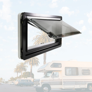 Accesorios RV Ventana de ángulo recto con pantalla de insectos Persiana enrollable RV Ventana 450*500mm para remolque de <span class=keywords><strong>autocaravana</strong></span> - Product Image 1