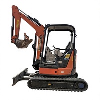 Excavator Mini Hitachi Zaxis zx30ur zx35U Berat Operasi 3,5 Ton Model Crawler Mesin Kawasaki Kapasitas Bucket Penggali 0,12m