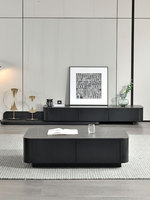 Juego de Muebles de Madera Maciza Nórdica para TV y Mesa de Centro, Estilo Moderno y Minimalista para Sala de Estar, Apartamento, Hospital, Hogar