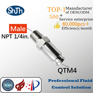 SHJH-LOK 316SS Série <span class=keywords><strong>QTM</strong></span> Raccord haute pression à vis extérieure NPT Mâle Connecteur rapide avec vanne ANSI DIN API - Product Image 2