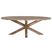 TABLE À MANGER OVALE EN TECK RECYCLÉ 220X120X78