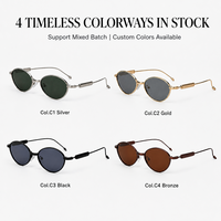 Lunettes de soleil rétro ovales en acétate pour hommes et femmes, monture épaisse avec double rivet, protection UV400, personnalisables en gros