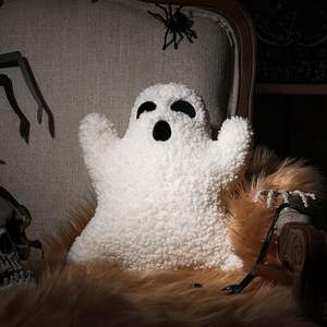 Fantasma blanco Halloween coche almohada Halloween lindo suave cojines <span class=keywords><strong>relleno</strong></span> trasero cojín juguetes de peluche muñecas espeluznantes regalo decorativo - Product Image 1