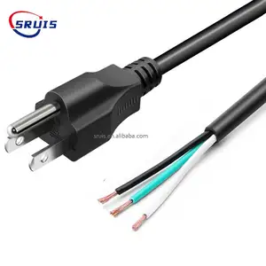 Kabel Daya 2m steker cetakan cabang US 2m untuk kabel lampu garam LED dengan saklar peredup warna-warni kabel ekstensi timah