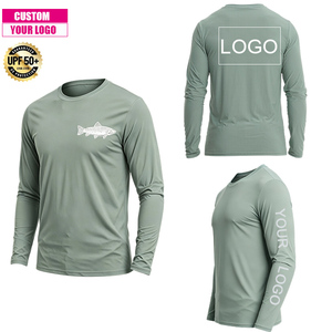เสื้อตกปลาแขนยาวผู้ชาย UPF 50 ป้องกันรังสียูวี แห้งเร็ว ระบายอากาศได้ดี สีพื้น เสื้อกันแดดสำหรับกิจกรรมกลางแจ้ง - Product Image 4