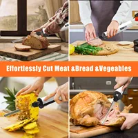 Couteaux à steak de chef électriques sans fil portables rechargeables par USB Couteau à couper le pain et le gâteau automatique pour le bricolage de qualité pique-nique
