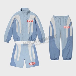Fabricante de Ropa Personalizada: Conjuntos Deportivos de Nylon con Chaquetas con Cierre y Conjuntos de Pantalones Cortos de Poliéster con Protección Contra el Viento - Product Image 3
