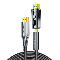 SAMZHE Zinklegierung Glasfaser HDMI-Kabel 4K/60Hz HDMI + Micro HDMI 2-in-1 Endgetrennt Wanddurchführungs-Fertigkabel HD-Kabel