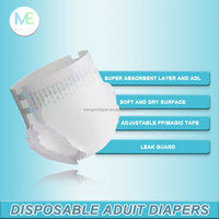 Couches pour adultes jetables imprimées OEM chinoises avec protection anti-fuite 3D, surface sèche et absorption pour les patients souffrant d'incontinence