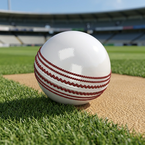 Pelota de Cricket Cosida en Cuero Blanco del Grupo JNA con Costuras Rojas Clásicas, para Diestros, 2.6 Libras, para Entrenamiento y Partidos de Cricket - Product Image 4