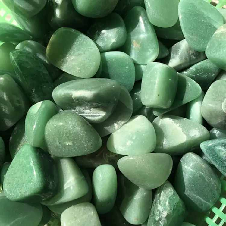 الجملة الحجر الطبيعي اليشم الأخضر افينتورين الخام حجارة كريمة للديكور المنزل