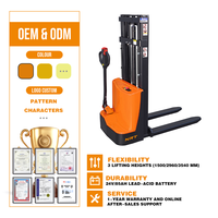 Grúa apiladora de Walkie eléctrica de autoelevación NRT 1500kg 2000kg carretilla elevadora de carga automática portátil apilador elevador de paletas