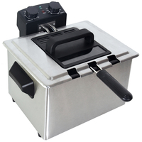 Friteuse électrique commerciale 6L, machine automatique pour poulet et corn-dogs, friteuse à air chaud pour usage domestique avec support