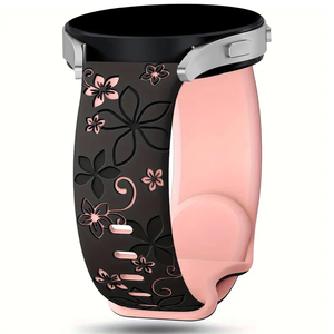 Correa <span class=keywords><strong>de</strong></span> Silicona Grabada con Láser Win-Win para <span class=keywords><strong>Apple</strong></span> <span class=keywords><strong>Watch</strong></span>, Correa <span class=keywords><strong>de</strong></span> Goma con Patrón Floral - Product Image 2