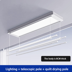 Giàn phơi quần áo điện siêu mỏng J-30 điều khiển từ xa không nhìn thấy được, có thể điều chỉnh, thông minh, tự động, bằng kim loại, dùng cho ban công - Product Image 6