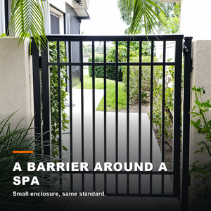Porte de piscine en aluminium thermolaqué, sécurisée pour les enfants, résistante aux UV, conforme CE, installation facile pour les projets de piscine de jardin - Product Image 4