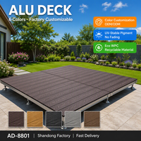 Système de terrasse modulaire WPC, écologique, antidérapant, en composite co-extrudé pour jardin et extérieur, avec pieds de support réglables