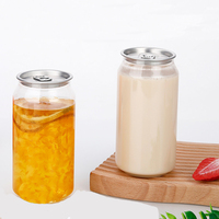 Offre Spéciale – Canettes de Soda Transparentes Sans BPA de 250 ml, 330 ml, 375 ml, 500 ml – Boîtes Vides en PET avec Anneau de Tirage pour Emballage de Boissons Non Alcoolisées