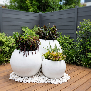 Maceta Moderna de Fibra de Vidrio para Jardín, Maceta Grande Decorativa para Plantas, Contenedor para Plantas de Interior y Exterior, Hogar, Jardín, Balcón, Hotel, Villa - Product Image 1