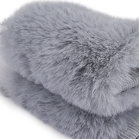 Genouillères en fausse fourrure de lapin à poils longs pour l'automne/hiver, pour le football, le cyclisme, les sports de glace et de neige - Très élastiques et non contraignantes