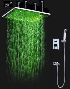 Doccia Quadrata Grande da 20 Pollici, Soffione Doccia LED, Doccia a Soffitto - Product Image 2