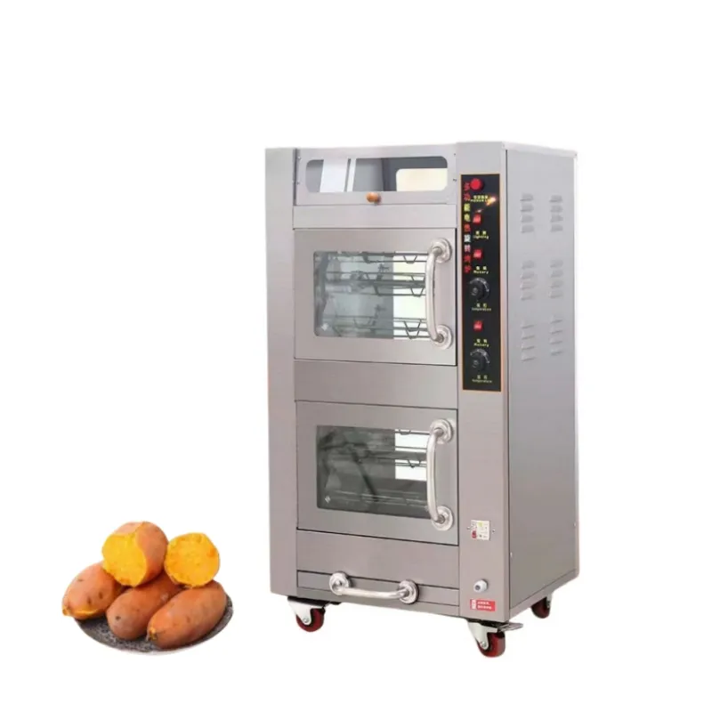 Horno eléctrico giratorio automático para patatas dulces y maíz, horno Vertical de 220V/3600W para pollo asado para uso en hoteles y restaurantes
