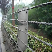 Barrière en câble métallique pour la sécurité routière, garde-corps flexible en câble, pour autoroute et route, acier galvanisé à chaud, haute résistance, sur mesure
