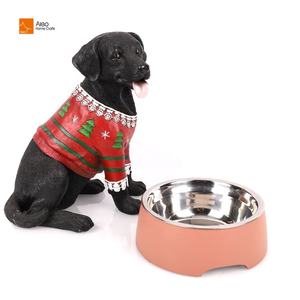 Mangkuk anjing beton hewan semen hijau dengan mangkuk baja tahan karat di dalam desain baru ramah lingkungan grosir - Product Image 5