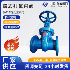 Vanne à opercule DN150 avec revêtement PTFE pour milieux corrosifs, type de décharge de scories - Product Image 5