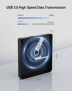 Unidad <span class=keywords><strong>de</strong></span> <span class=keywords><strong>DVD</strong></span> Externa USB 3.0/Tipo-C, Grabadora <span class=keywords><strong>de</strong></span> <span class=keywords><strong>DVD</strong></span>/CD Portátil, <span class=keywords><strong>Lector</strong></span> <span class=keywords><strong>de</strong></span> Discos Plug & Play, Unidad Óptica Delgada <span class=keywords><strong>para</strong></span> Laptop, Windows, Mac, Linux - Product Image 5