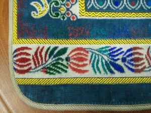 Tapis de prière en polyester Sejadah <span class=keywords><strong>Sandar</strong></span> islamique antidérapant de haute qualité avec dossier cadeau de l'Aïd pour les musulmans prix compétitif - Product Image 5