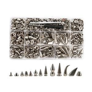 Rebacca Alloy Rivet Studs Semi-Tubular Bullet Head <b>Punk</b> Spikes For <b>Jacket</b> Backpack Apparel DIY Decoration - Product Image 4