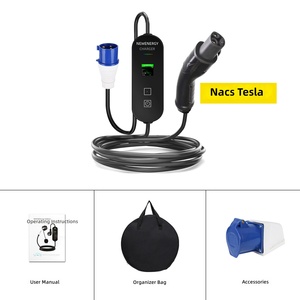 Nacs EV สายชาร์จเทสลาแบบพกพา7KW <span class=keywords><strong>3</strong></span>.5KW กันน้ำหน้าจอสี IP66ชาร์จตามกำหนดเวลาสำหรับบ้านการเดินทางกลางแจ้ง - Product Image 1