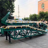 Rampe de quai mobile robuste de 6 à 15 tonnes, rampe de levage hydraulique portable de 11 m, rampe de chargement de conteneurs pour chariot élévateur pour entrepôt