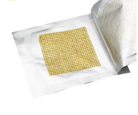 Impermeabile per la cura delle ustioni Manuka salsa di garza di miele 4 "X 4" miele fasciatura medica Tulle maglia Patch per la guarigione delle ferite