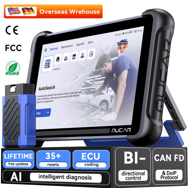 MUCAR 892BT Bluetooth OBD2 Diagnostic Scanner TPMS Reset Oil Reset ABS Bleeding DPF Regen Car Scanner Tool