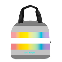 Demifluid Rainbow Sac à lunch réutilisable pour femmes et hommes, sac isotherme pour le travail, le pique-nique, l'école ou les voyages