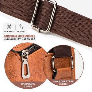 अनुकूलित लोगो आकस्मिक पु चमड़े के दूत बैग फैशनेबल पत्र सजावट के साथ पुरुषों के लिए टिकाऊ छाती बैग - Product Image 3