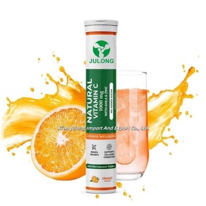Julong OEM Vitamin C viên sủi bọt cam flavour 1000mg Amla chiết xuất + Zine hỗ trợ mụn trứng cá da miễn phí viên sủi bọt - Product Image 1