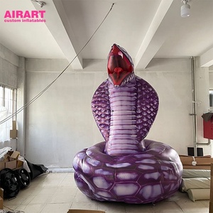 Светодиодная фиолетовая надувная Кобра, змеи питона для украшения мероприятий - Product Image 2