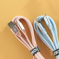SD-231 câble de charge rapide USB à type C en nylon tressé respectueux de l'environnement 100W PD pour ordinateurs portables et appareils mobiles