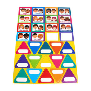 Scheda di registrazione dell'umore quotidiano per bambini in età prescolare personalizzabile libro silenzioso educativo che appende chip magnetici fatti di carta fantasia - Product Image 2