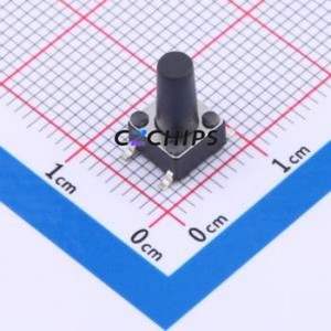 TS-1095S-A14B2-C2D2 Tactile Switch SMD-4P,6x6mm Switch Single Pole Single Throw Round Button 1.8N Vertical Mount - Product Image 1