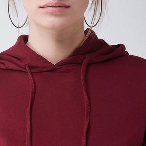 Femmes à la mode personnalisé haut court à capuche pull décontracté recadrée surdimensionné soie matériel léger tricoté sweat brodé hiver - Product Image 6