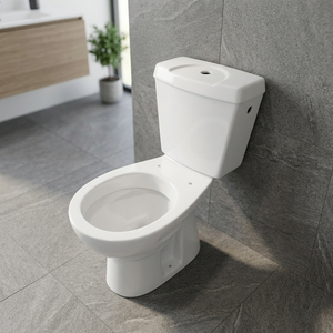 Ensemble WC en céramique de haute qualité, deux pièces, avec siphon en P, double chasse, design européen, pour salle de bain - Product Image 6