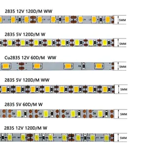 Led linh hoạt dải ánh sáng SMD2835 120 240 LED/M áp suất thấp DC 12V 24V IP20 IP65 không thấm nước 8mm 10mm cho phòng ngủ nhà bếp trang trí nội thất