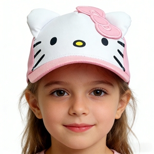 Gorra Infantil Unisex para las Cuatro Estaciones, con Diseño 3D de <span class=keywords><strong>Hello</strong></span> <span class=keywords><strong>Kitty</strong></span>, Borde Brillante, de Fibra de Poliéster Suave, Ajustable, para Exteriores - Product Image 1