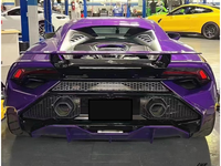 Kit de carrosserie léger personnalisé pour Lamborghini Huracan LP580 LP610, pare-chocs arrière en fibre de carbone de style T amélioré + kit de carrosserie avec tuyau d'échappement
