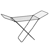 Séchoir à linge sur pied pliable et réglable, robuste, anti-rouille, avec ailes repliables