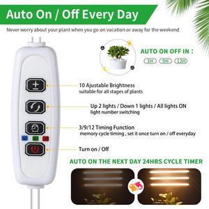 <span class=keywords><strong>LED</strong></span> צמח לגדול אור 3 רצועות עם מתאם טיימר 10 Dimmable 30W חם אור ספקטרום מלא <span class=keywords><strong>Led</strong></span> לגדול אור רצועות